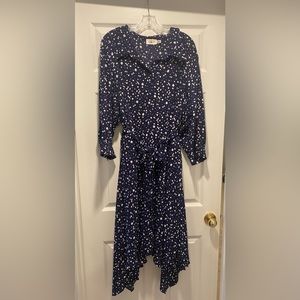 Eliza J | Blue with white polka dots midi dress | Size 22W